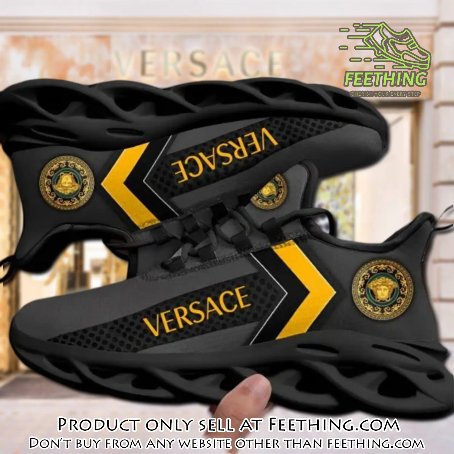 Versace black premium max soul shoes luxury brand gifts for men women ft4359163